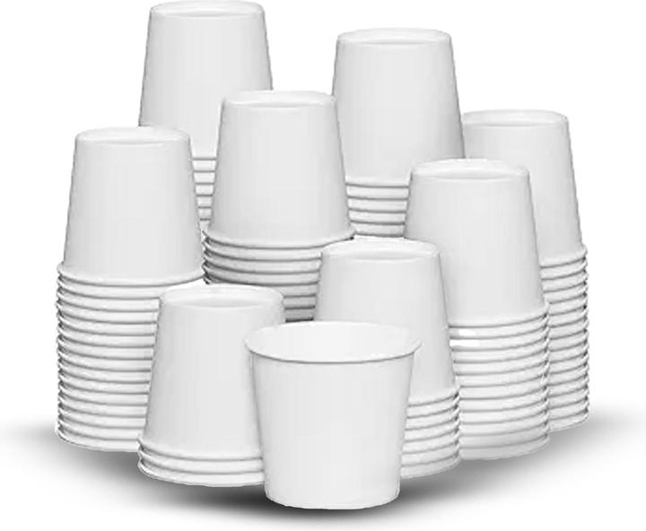 Actual product image TeCup Pappbecher, Trinkbecher, Heissgetränk, Kaffeebecher 4 oz (120 ml) (200 x)