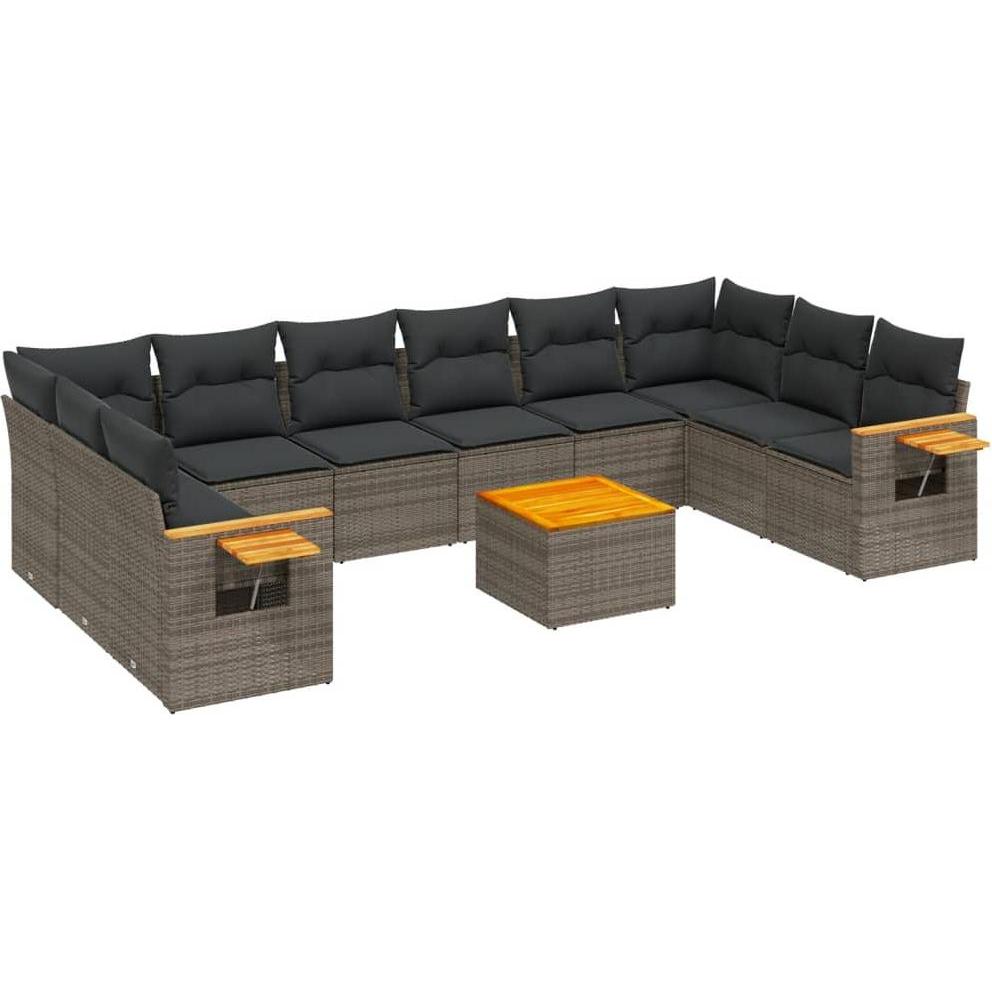 VidaXL, Gartenlounge, 10-tlg. Garten-Lounge-Set mit Kissen