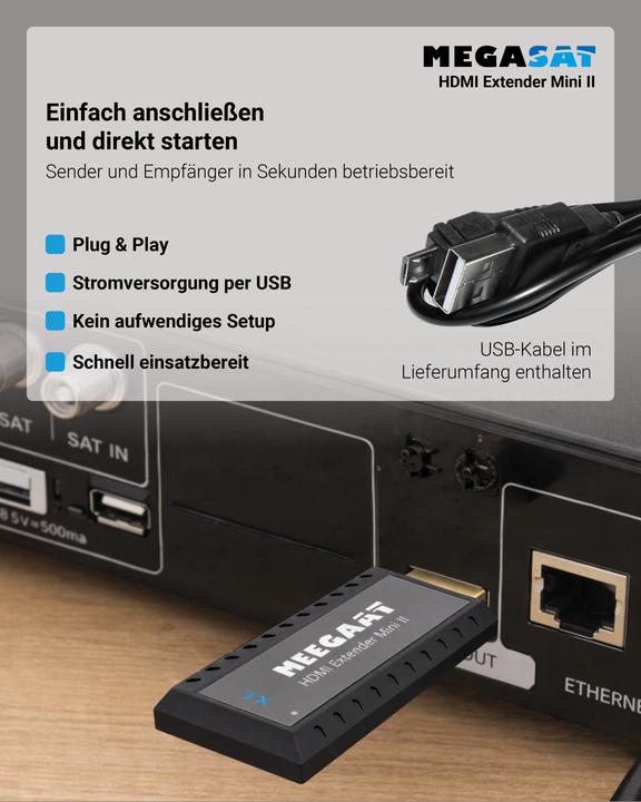 Actual product image Megasat Mini II HDMI Extender (30 m)