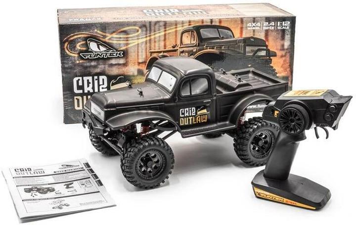 Produktbild Funtek Scale Crawler CR12 Outlaw Schwarz, RTR, 1:12 (RTR Ready-to-Run)