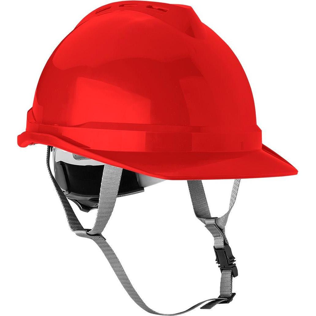 Thumbnail - Neo, Kopfschutz, Industriehelm mit Kinnriemen, rot (52 - 64 cm)