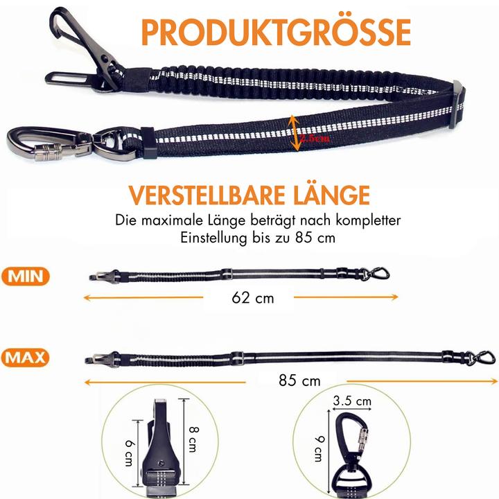 Actual product image Suba Dog safety belt for car (Dog, Reflectors, Safety closure)