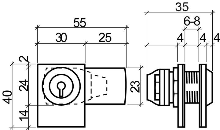 Image du produit Werkstarck Serrures pour portes en verre (Cylindre profilé)