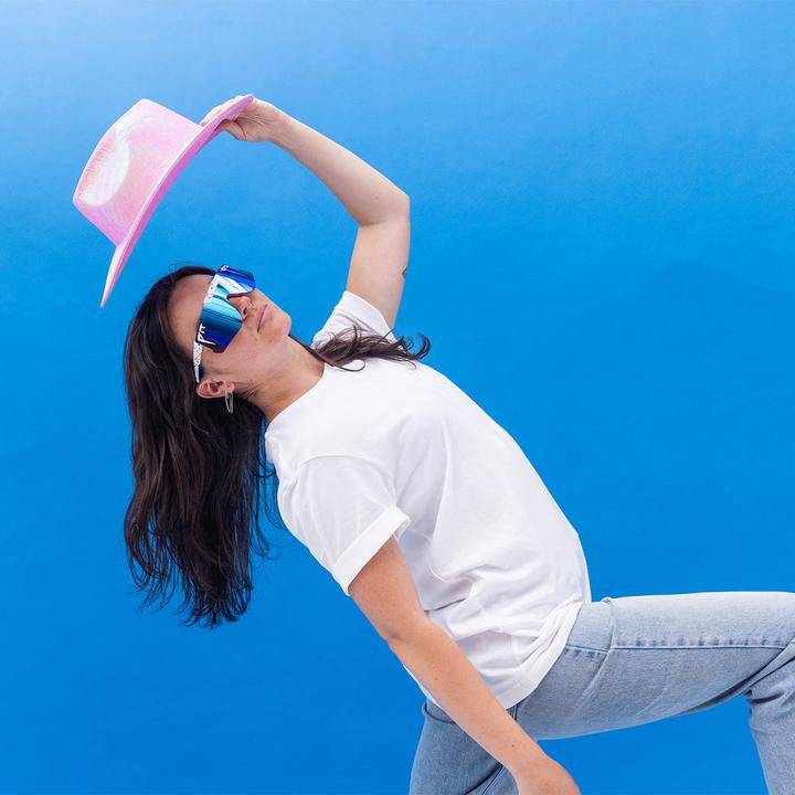 Actual product image Pit Viper The Flip-Off The Absolute Freedom (White-blue, Polarized Blue)