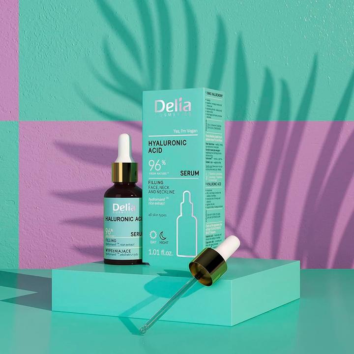 Productafbeelding Delia Cosmetics Hyaluronzuur Serum Anti-Aging Hydraterende Behandeling voor Alle Huidtypen 30ml (30 ml)