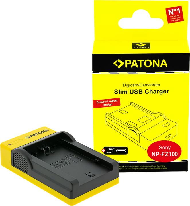 Immagine prodotto Patona Caricatore USB sottile con ingresso USB-C per Sony NP-FZ100 A7 III A7M3 Alpha 7 III A7 R III A7RM3