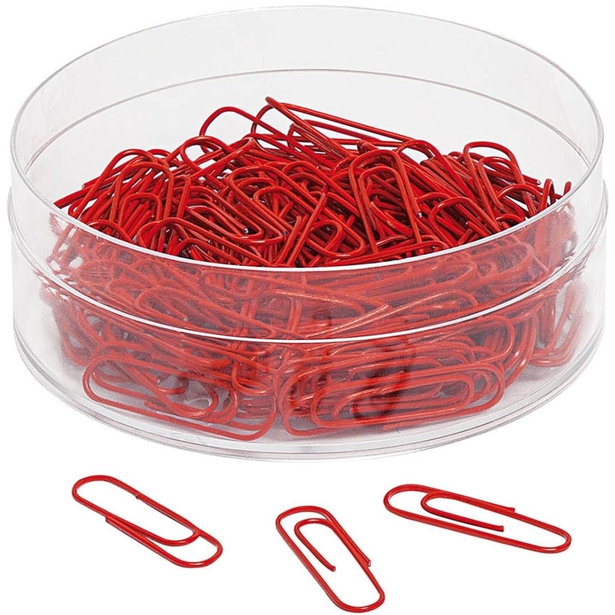 Wedo, Büroklammer, Büroklammern 27mm kunststoffummantelt VE=140 Stück rot (1 x)