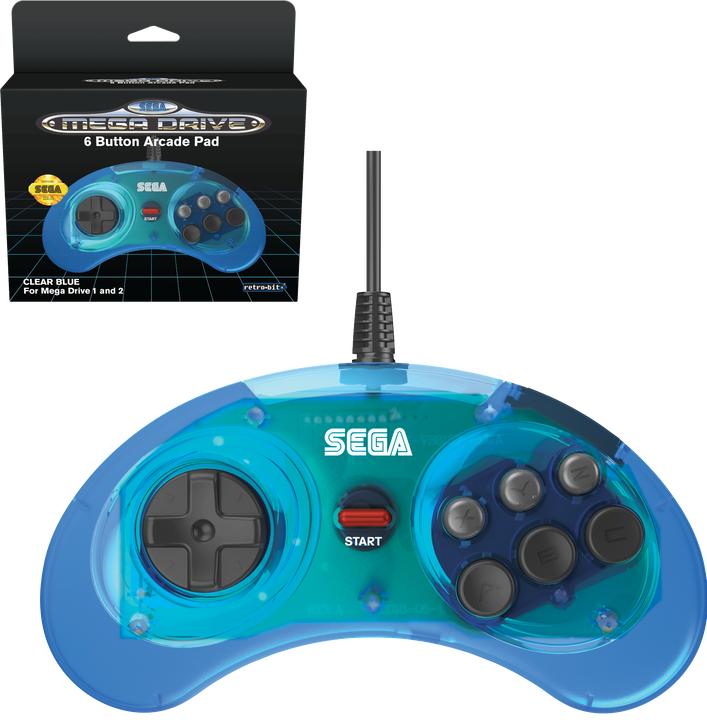 Produktbild retro-bit SEGA MD 6-Button Pad Blue (Sega Mega Drive)