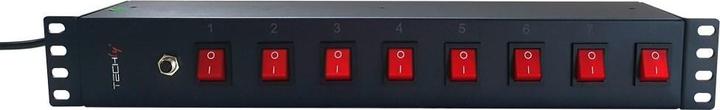 Actual product image Techly 8 ways 19inch Rack Power Strip (8x, CEE 7/3, 1.80 m)