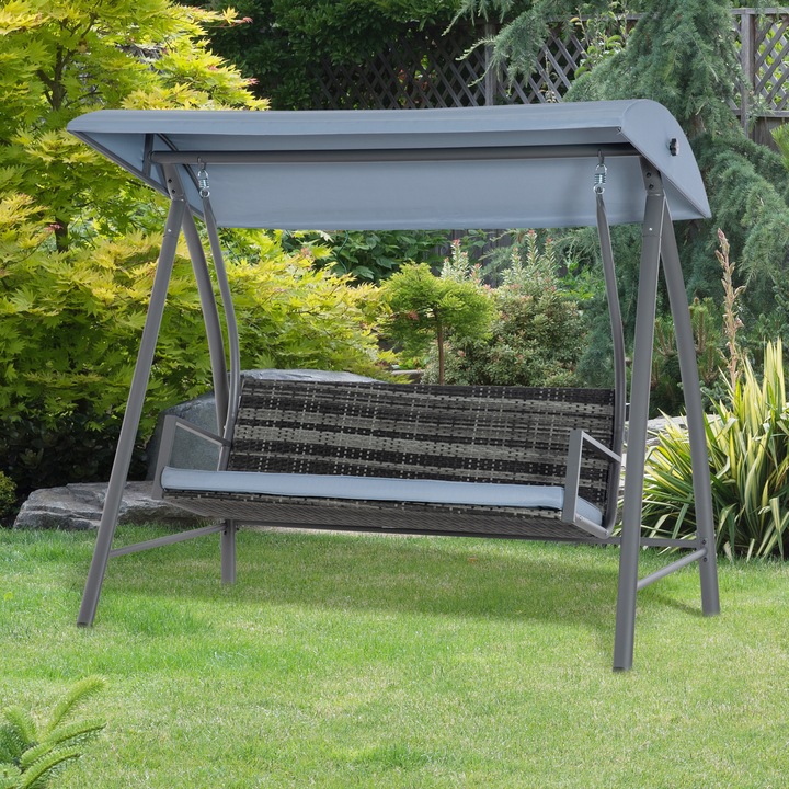 Produktbild Outsunny Rattan Gartenschaukel