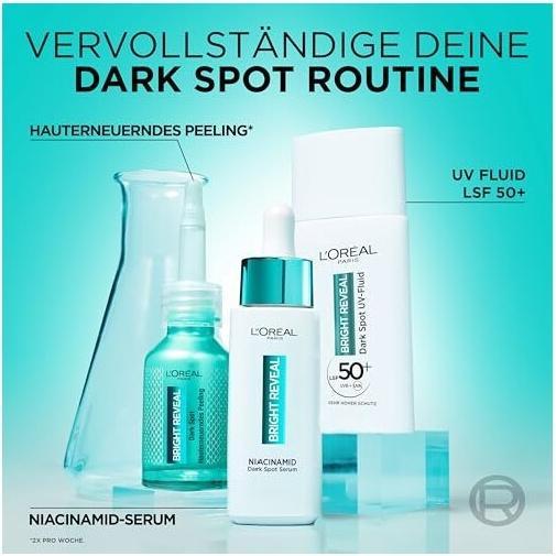 Produktbild L'Oréal Paris L'Oreal Bright Reveal Fluid SPF 50 mit Niacinamid Sonnenschutz (50 ml)