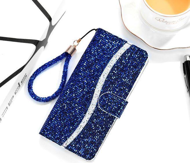 Actual product image MU Style Leather Glitter Cover with Stripes (Samsung Galaxy S22+)
