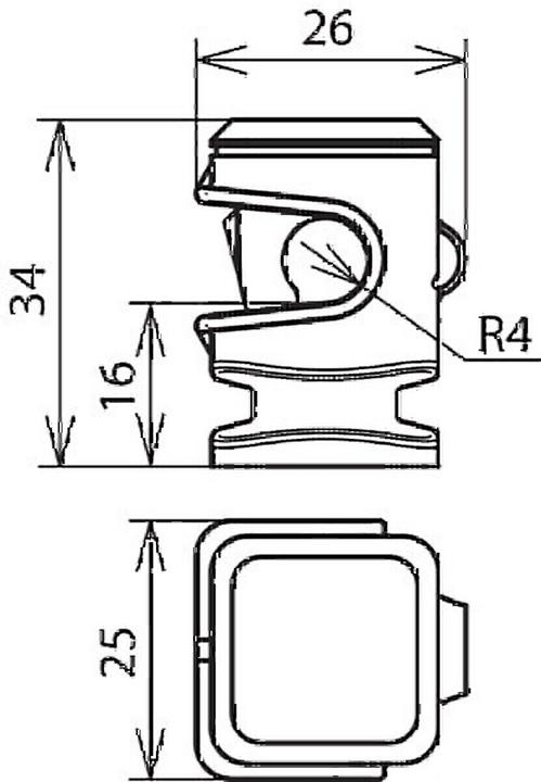 Actual product image Dehn 204001 Conductor holder DEHNsnap M6
