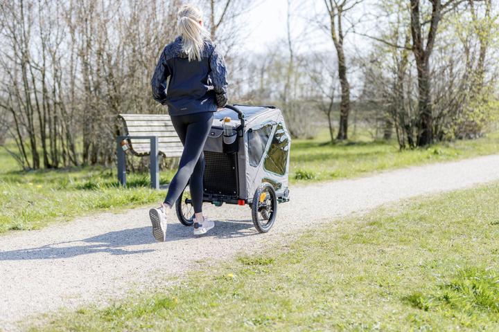 Produktbild Trixie Jogger-Umbausatz für Fahrradanhänger, Grau/Salbei (Hund, Reflektoren)