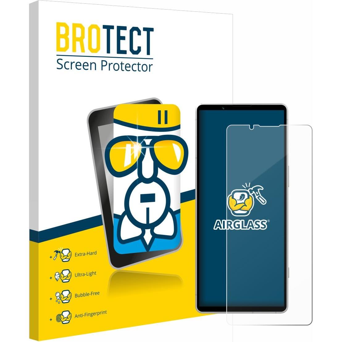 BROTECT AirGlass Panzerglasfolie (1 Stück, Sony Xperia 5 V), Smartphone Schutzfolie, Transparent