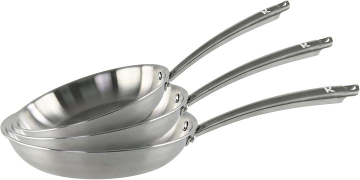 Actual product image Kamberg Triply Stainless Steel Pan Set (Frying pan, Pan set + pot set, Stainless steel, 20 x 5 cm)