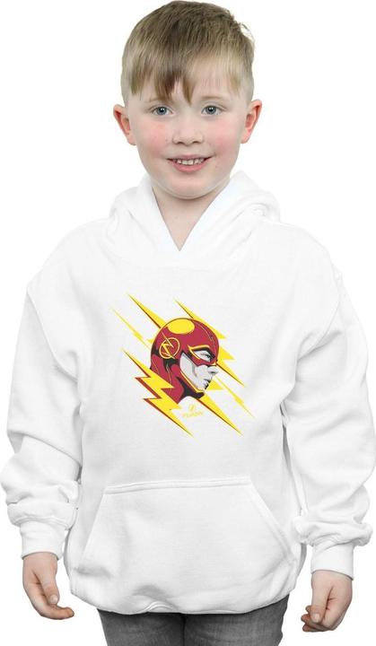 Actual product image Boys The Flash Lightning Portrait Hoodie (128)