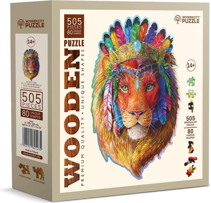 WoodenCity Puzzle Holz XL Mystic Lion (505 Teile)