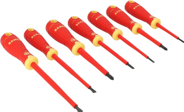 Produktbild Bahco Isolierter BahcoFit Schraubendreher-Satz für Schlitz- und Phillips-Schrauben mit 2-Komponenten-Grif (Phillipps-Kreuzschlitz (PH))