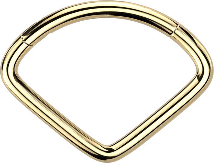 Immagine prodotto Star Piercing Anello a micro segmenti incernierato a scomparti placcati in oro (Titanio, senza ottone)
