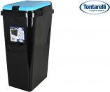 Produktbild Tontarelli rechteckiger mülleimer "bido" 45 l schwarz / blau (45 l)