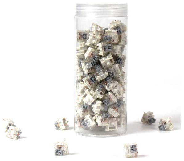 Produktbild Ducky Gateron G Pro Silver Switches, mechanisch, 3-Pin, linear, MX-Stem, 45g - 110 Stück