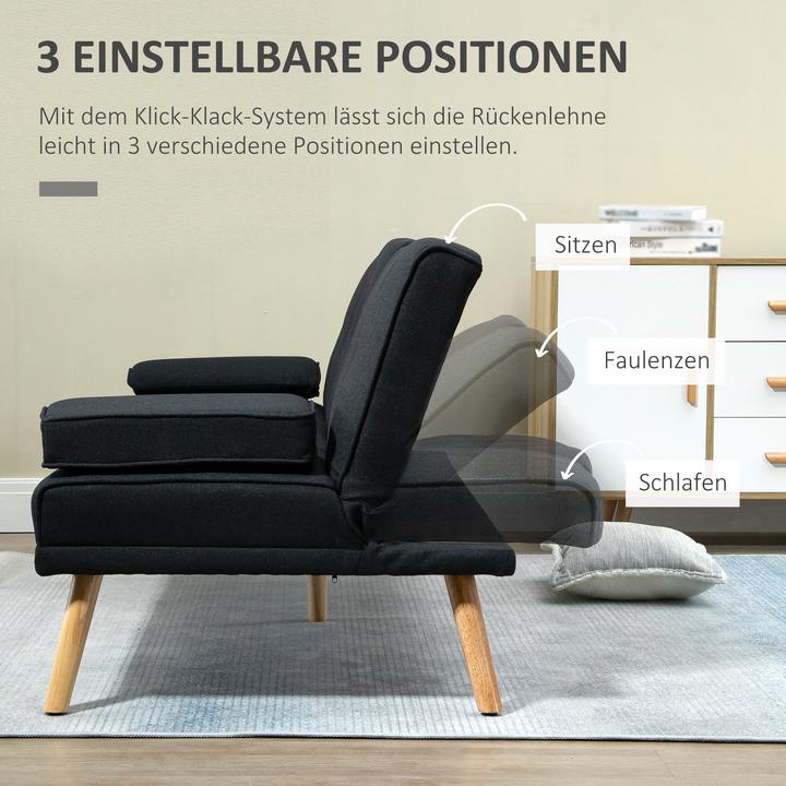 Produktbild Homcom Schlafsofa Polyester Grau