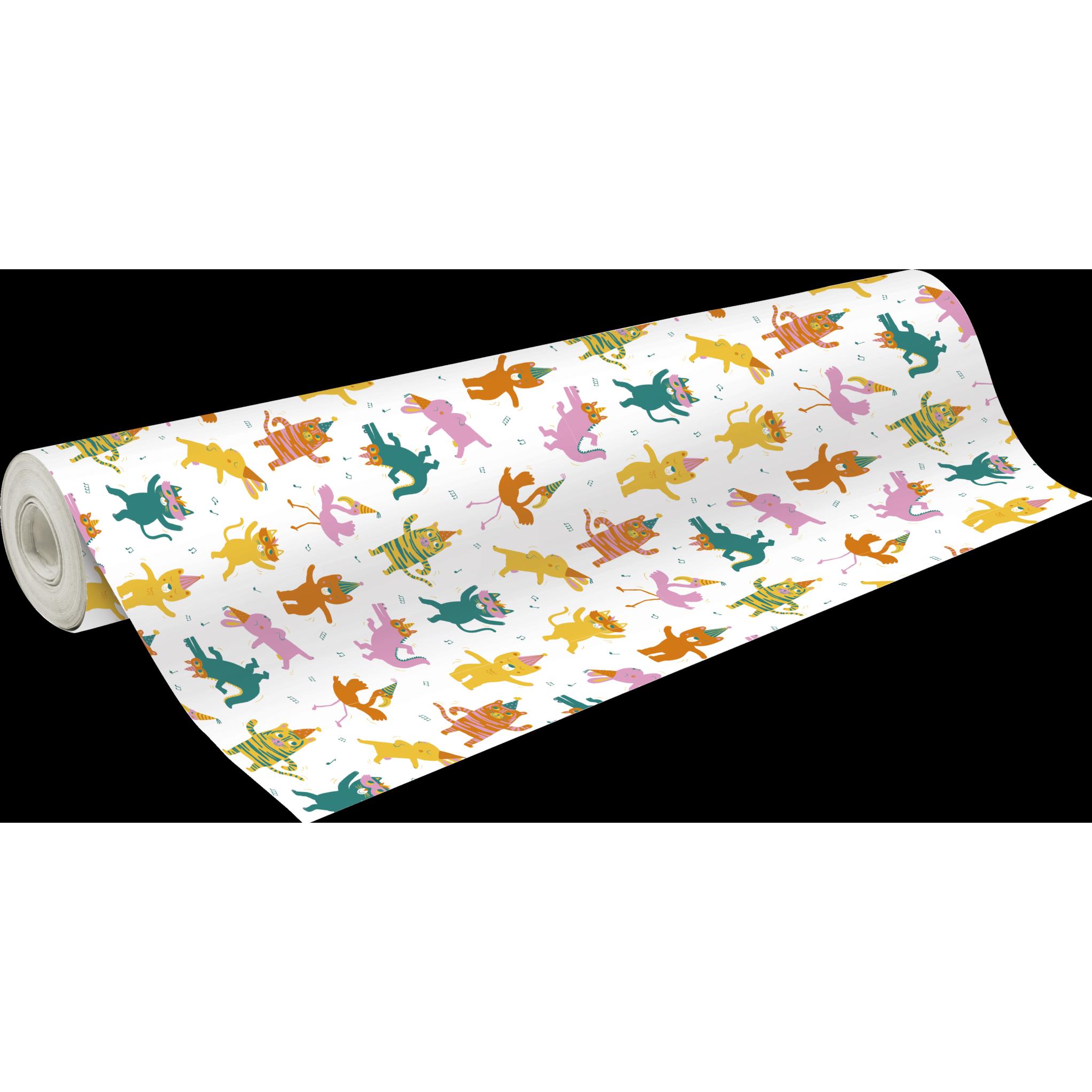 Clairefontaine, Geschenkverpackung, Geschenkpapier Tanzende Tiere (Geschenkpapier, 24 x)
