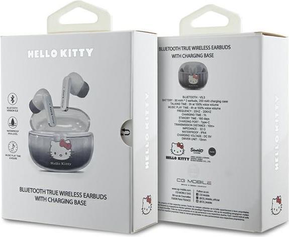 Actual product image Hello Kitty słuchawki Bluetooth HKTWSHDGKEK TWS + stacja dokująca czarny/black Gradient Electroplati (ANC, 4 h, Wireless)