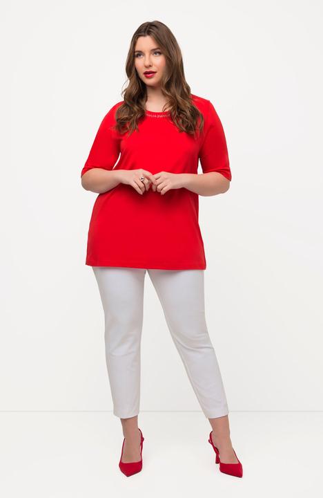 Actual product image Ulla Popken Cropped Stretch Blend Elastic Waistband Pants (54)
