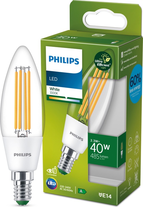 Produktbild Philips Led Cla (E14, 2.30 W, 485 lm, 1 x, A)