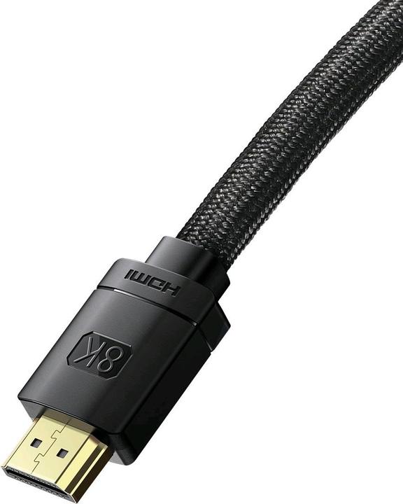 Actual product image Baseus High Definition Series HDMI 8K to HDMI 8K Adapter Cable 0.5m Black (0.50 m, HDMI)