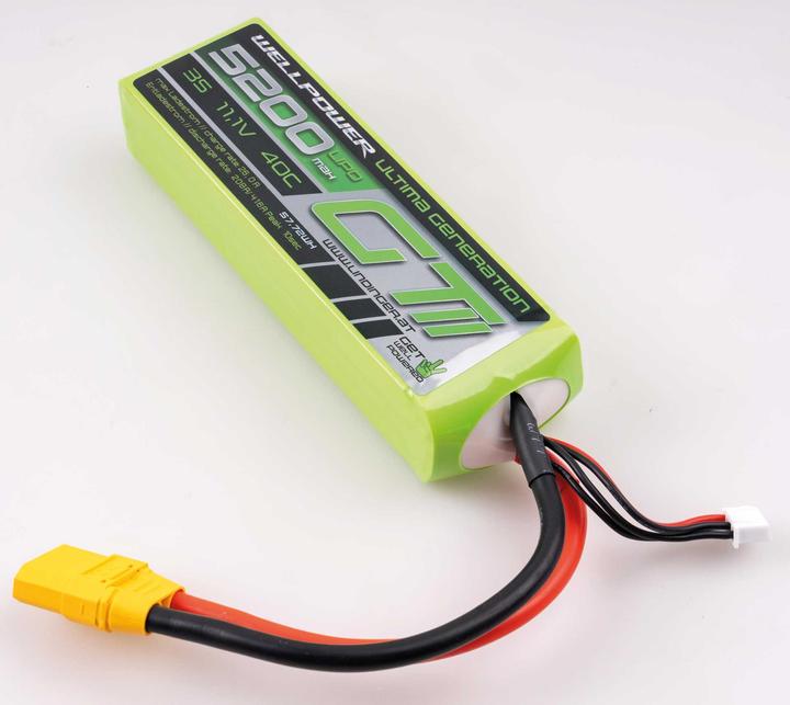 Wellpower LIPO AKKU ULTIMA GT II 5200 MAH / 11,1 Volt 3S 40/80C CH5/8 XT-90 (11.10 V, 5200 mAh)