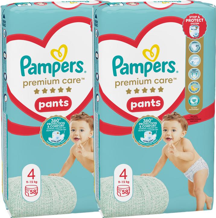 Actual product image Pampers Diapers-Pants Premium Care, Size 4, 116 Diapers, 9-15 kg (Size 4, 116 Piece)