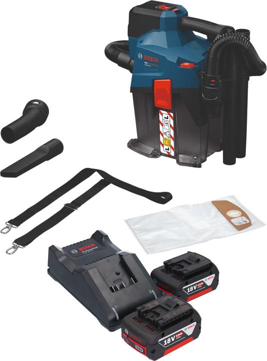Bosch Professional Bosch GAS 18V-6L S Akku Staubsauger 18 V 6 l Staubklasse L + 2x Akku 5,0 Ah + Ladegerät (Trockensauger)