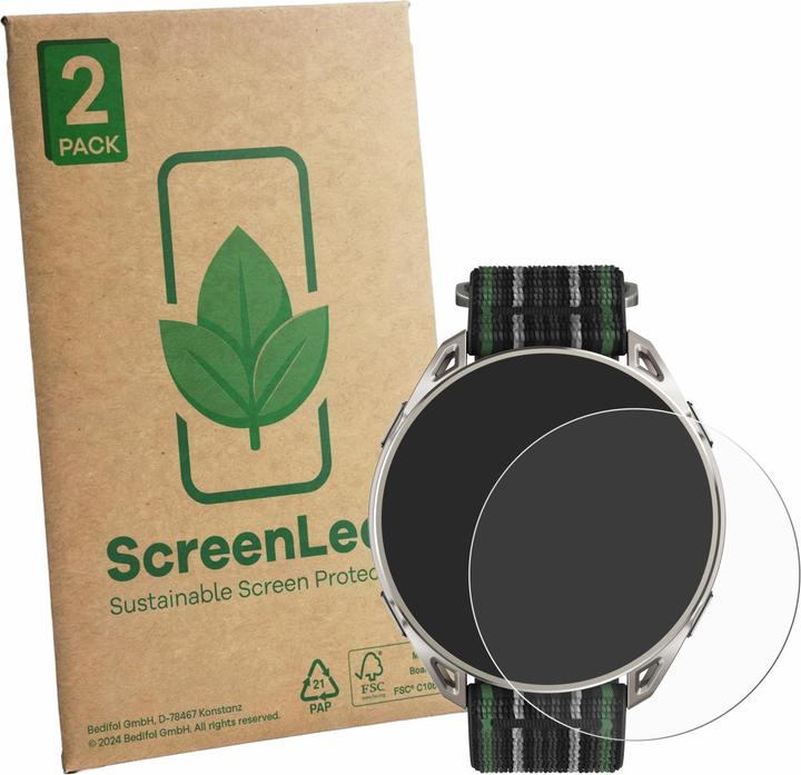 Produktbild ScreenLeaf Schutzfolie für Amazfit Cheetah 2 Ultra nachhaltiger Displayschutz Display Schutz Folie Klar