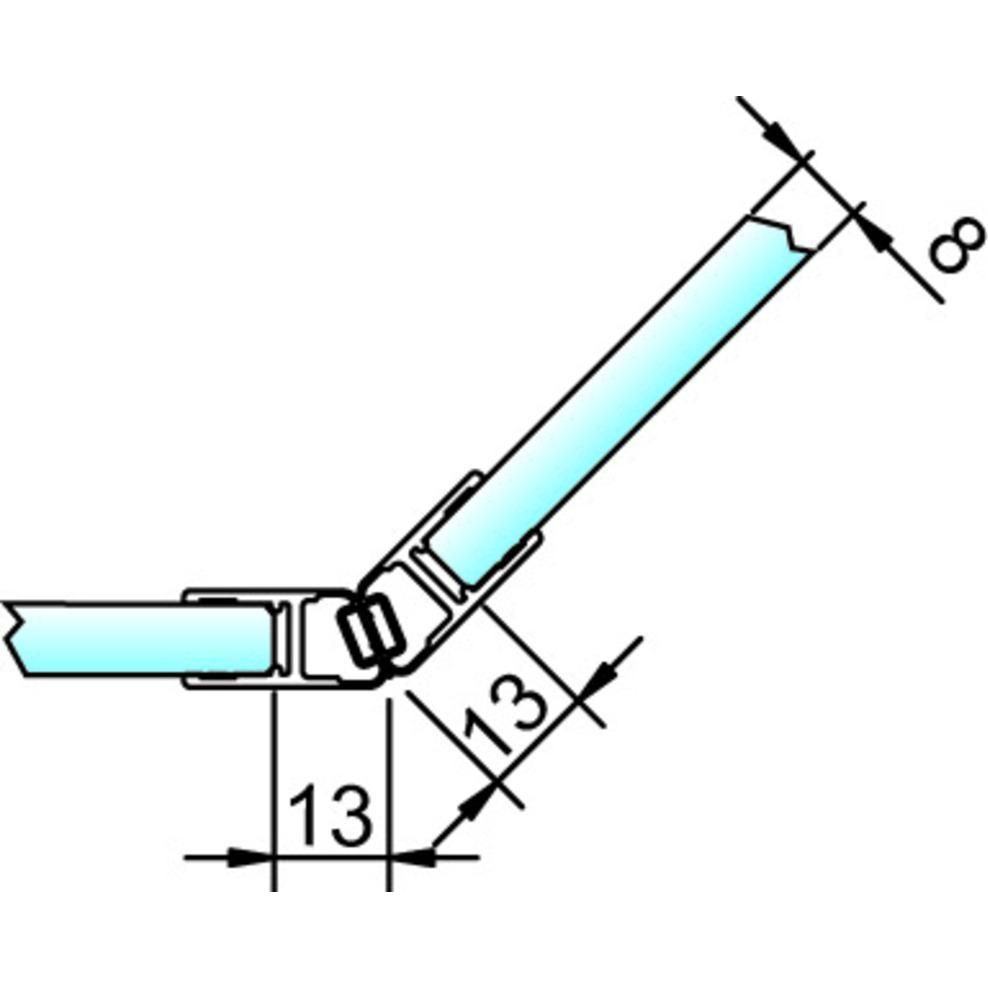 Pauli+Sohn, Türdichtung, Magnetduschtürdichtung 135°