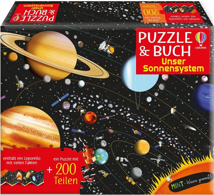 MINT - Wissen gewinnt! Puzzle & Buch: Unser Sonnensystem (16 Teile)