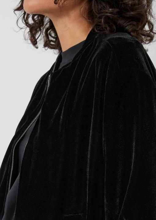 Produktbild s.Oliver Indoor-Jacke Samtjacke mit Bomberkragen (44)