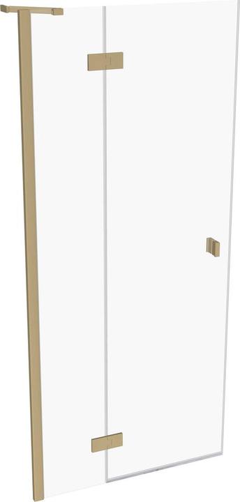 Actual product image Hüppe SolvaPro partially framed swing door, 4-corner, with fixed segment, left attachment, width: 900mm (211 cm, 90 cm)