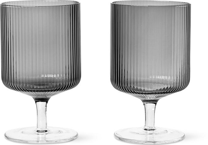 Actual product image Ferm Living Ripple (27 cl, 2 Glasses, White wine glasses, Red wine glasses)