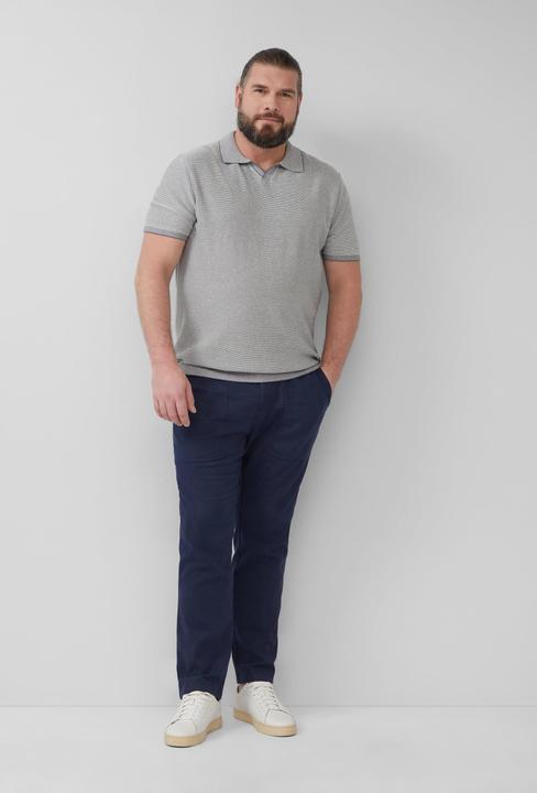 Produktbild s.Oliver Strickpullover Gestricktes Poloshirt aus Leinenmix (5XL)