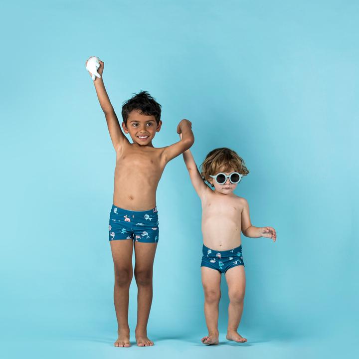 Produktbild Nabaiji Badehose Boxer Baby/Kinder - Wal dunkelblau (80)