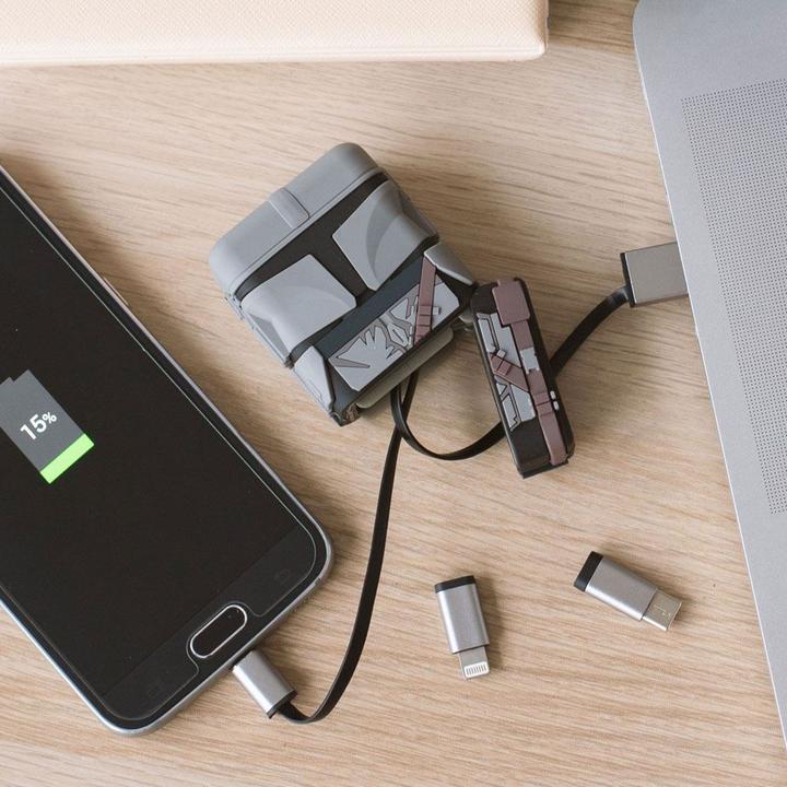 Actual product image PowerSquad The Mandolorian Flip Retractable Cable (0.60 m, USB 3.2 Gen 1)