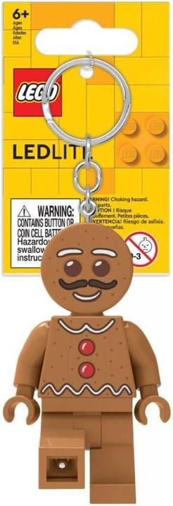 Actual product image Euromic LEGO - Keychain w/LED - Gingerbread Man (4006036-LGL-KE182H)