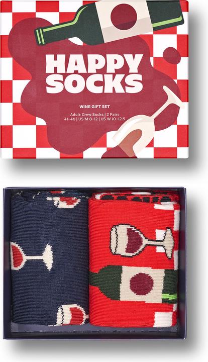 Produktbild Happy Socks 2-Pack Wine Gift Set (2er Pack, 41 - 46)