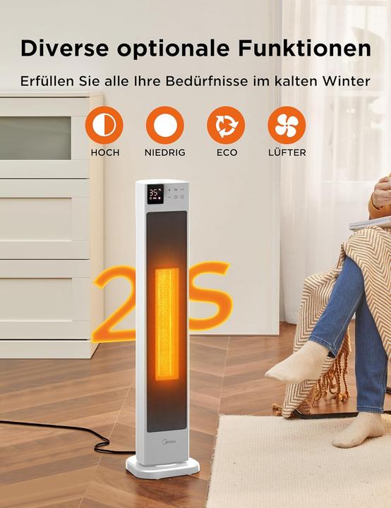 Actual product image Midea NTH20-22GR Keramik-Heizlüfter (2000 W)