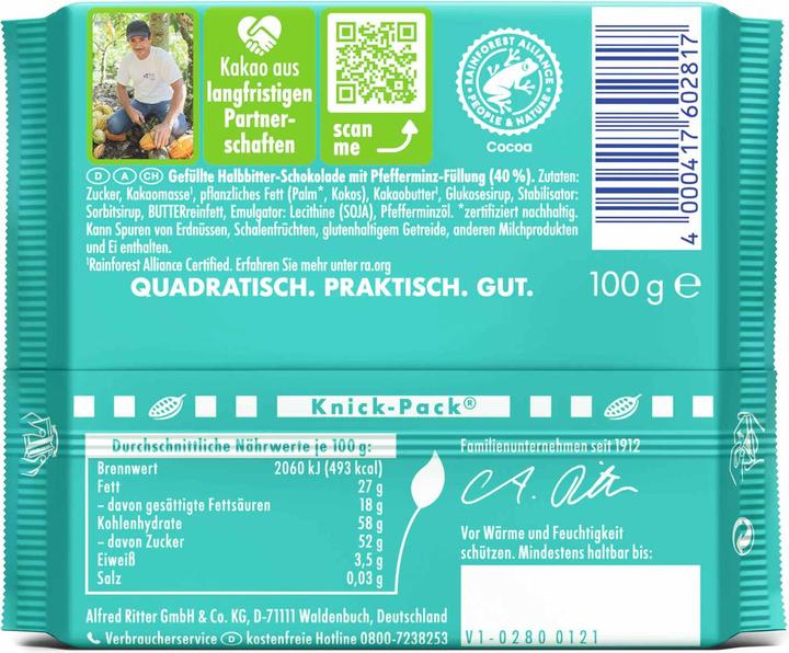 Produktbild Ritter Sport Pfefferminz (100 g)