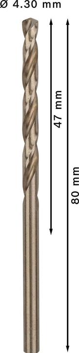 Actual product image Bosch Professional Zubehör Metal drill bits HSS-Co, DIN 338. For rotary drills/drivers (4.3 mm)