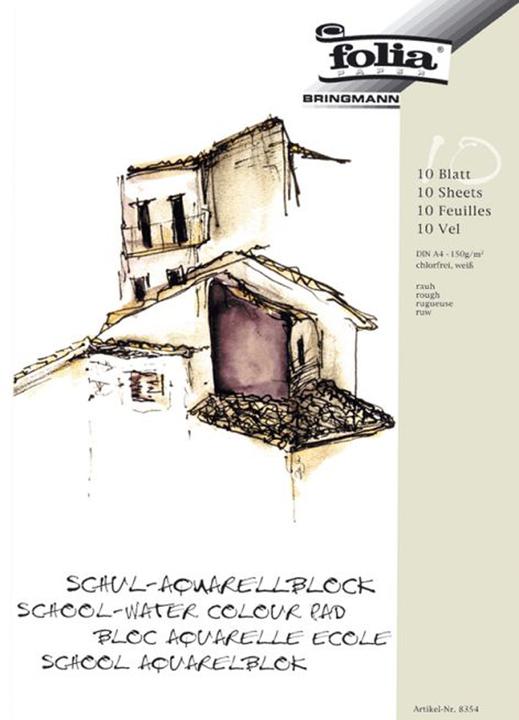 Actual product image Folia School watercolour block (A4, Hardcover)